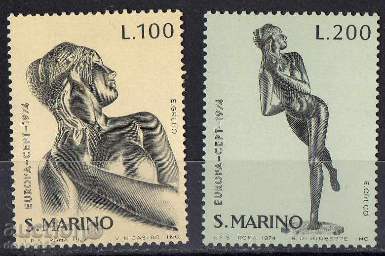 1974 San Marino. Europa. Sculpturi.