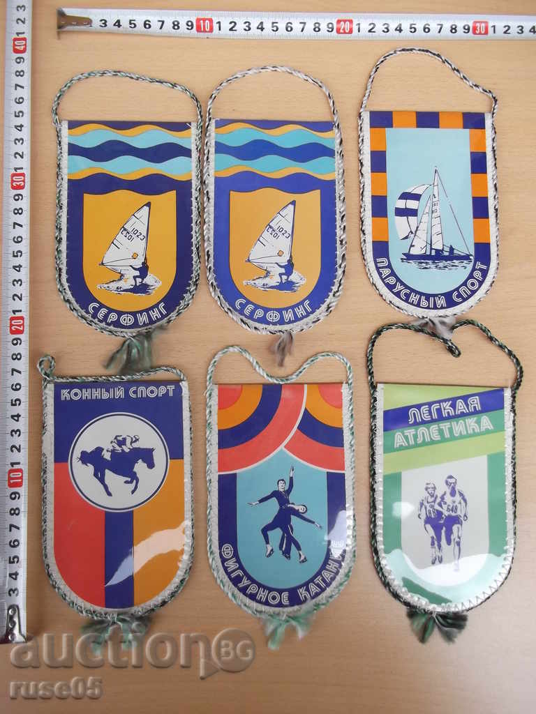 Lot of 6 pcs. sports flags of the Soviet
