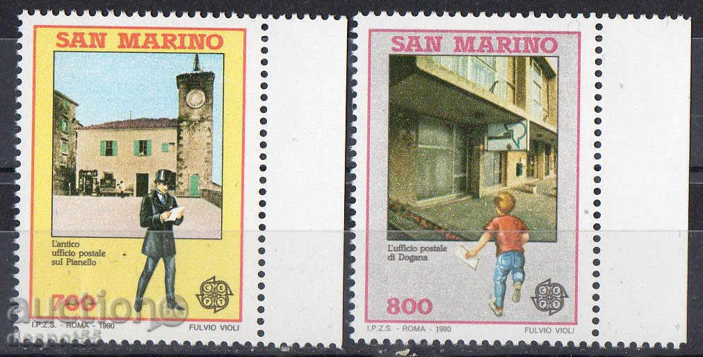 1990 Σαν Μαρίνο. Ευρώπη. Ταχυδρομείο.