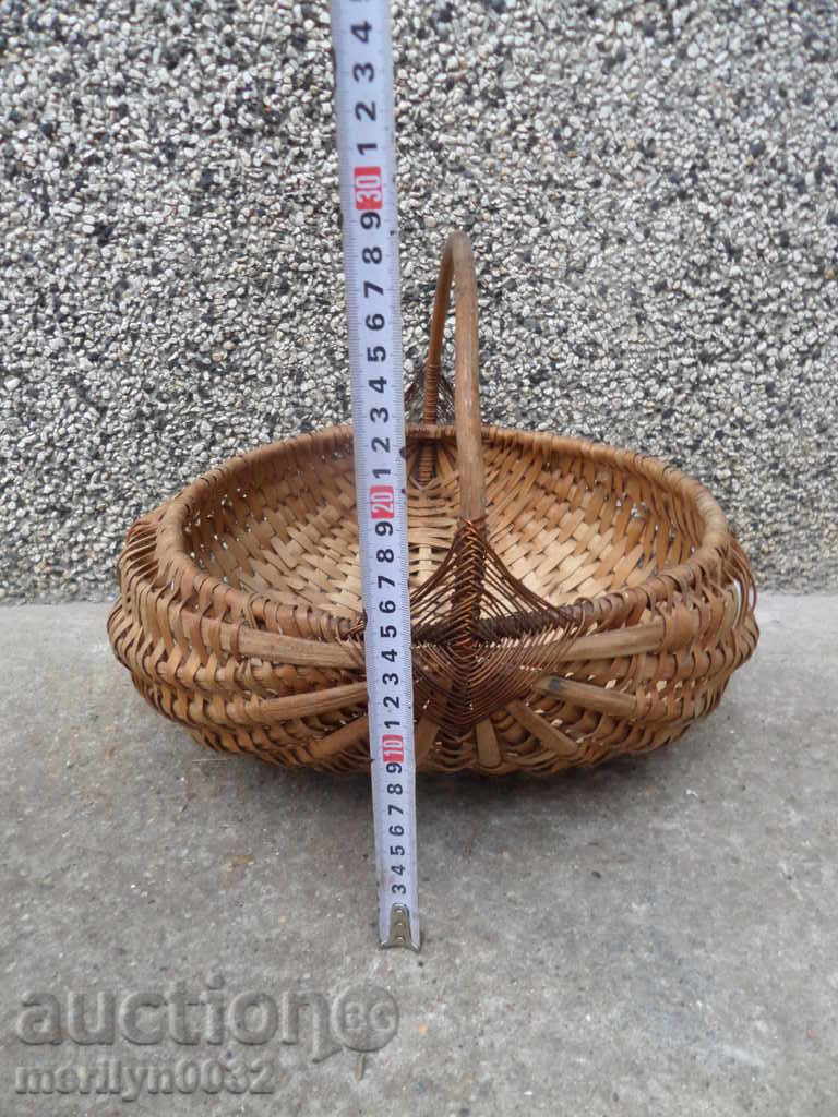 Old wicker basket, wooden basket, panner - 7 Old wicker basket, wooden basket, panner - 7