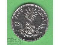 (¯`'•.¸   5 цента 2005  БАХАМСКИ ОСТРОВИ  UNC-  ¸.•'´¯)