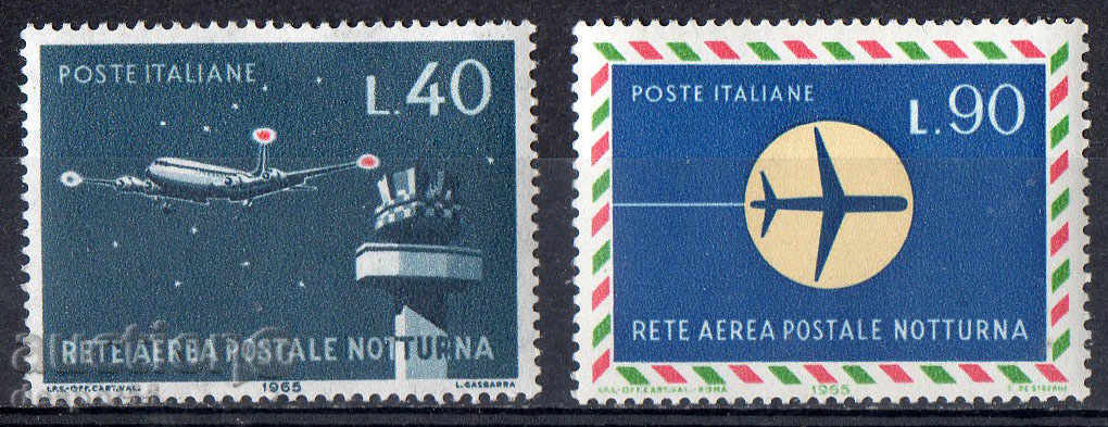 1965. Italy. In honor of the night air mail network.