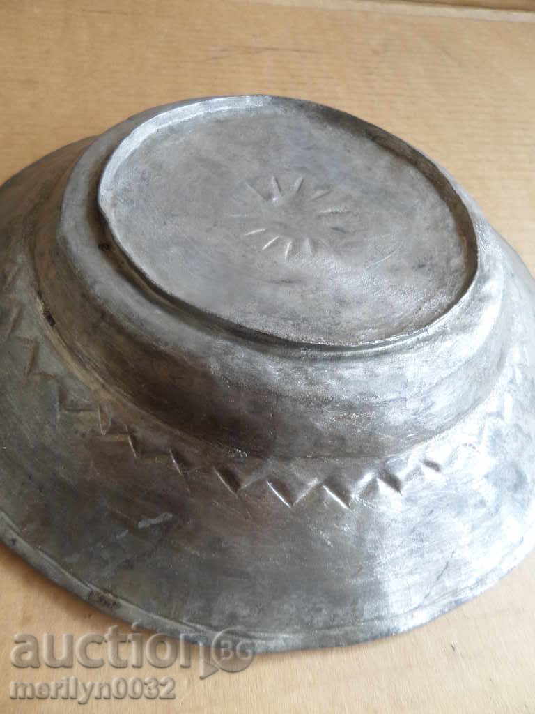 Ancient tin tin, saucer, bowl, tass, copper pot, baker - 5 Ancient tin tin, saucer, bowl, tass, copper pot, baker - 5