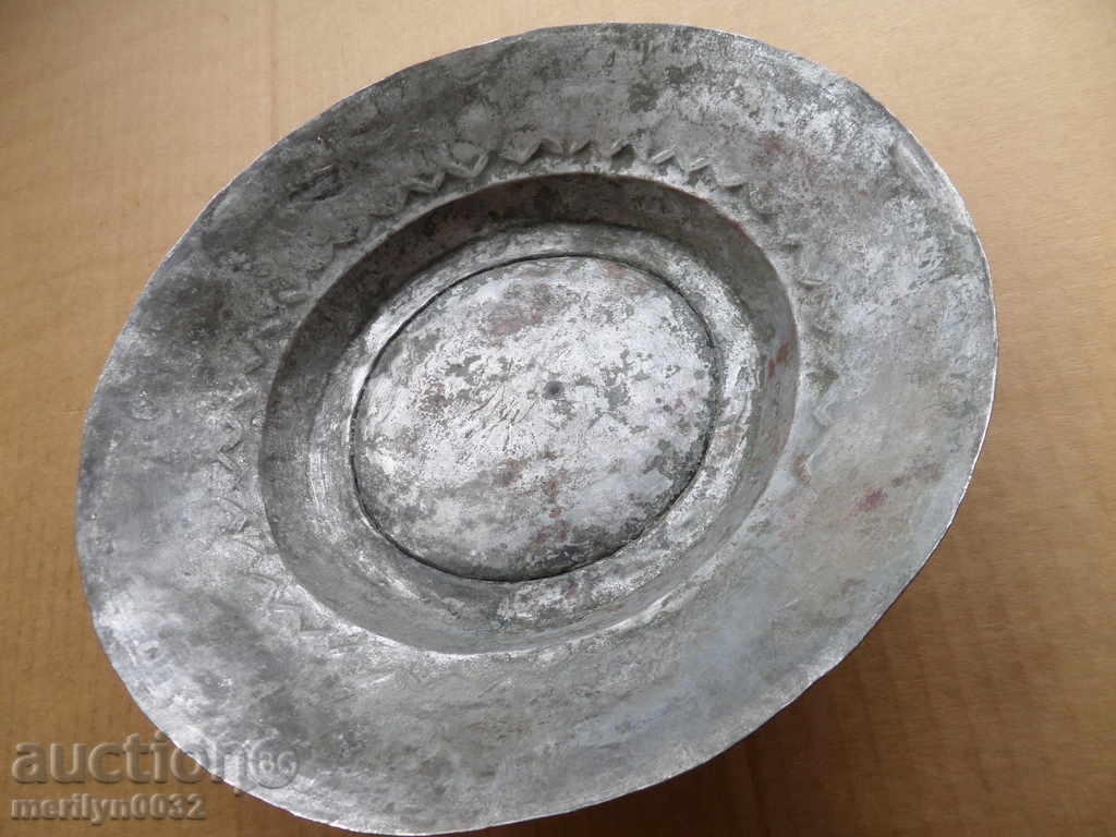 Ancient tin tin, saucer, bowl, tass, copper pot, baker - 6 Ancient tin tin, saucer, bowl, tass, copper pot, baker - 6