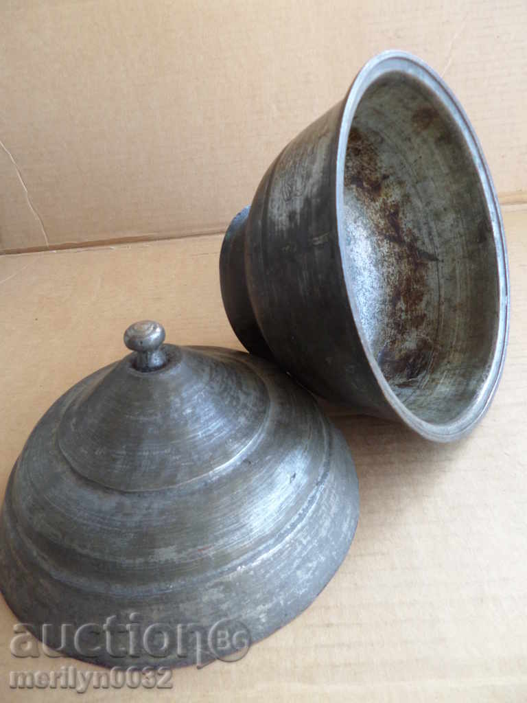 Ottoman tin tin Sahan Baker cup with tuber and lid - 5 Ottoman tin tin Sahan Baker cup with tuber and lid - 5