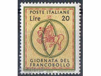 1966 Ιταλία. Ημέρα σφραγίδα του ταχυδρομείου.