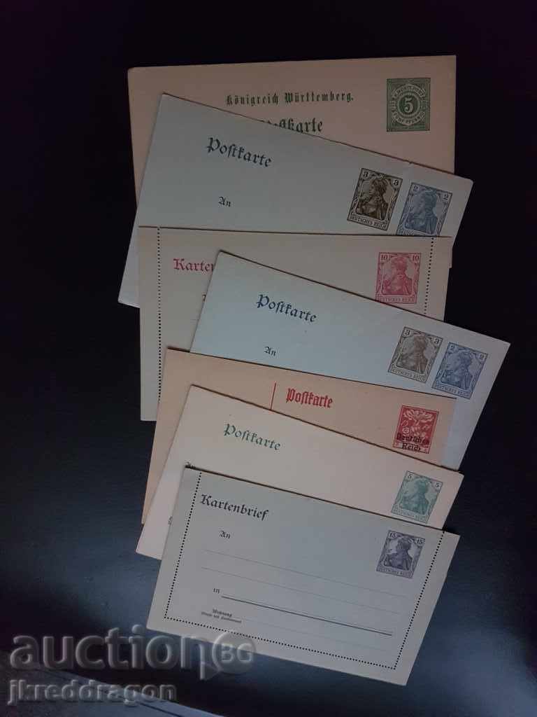 Germania Șapte Cărți poștale Perfect - până în 1930