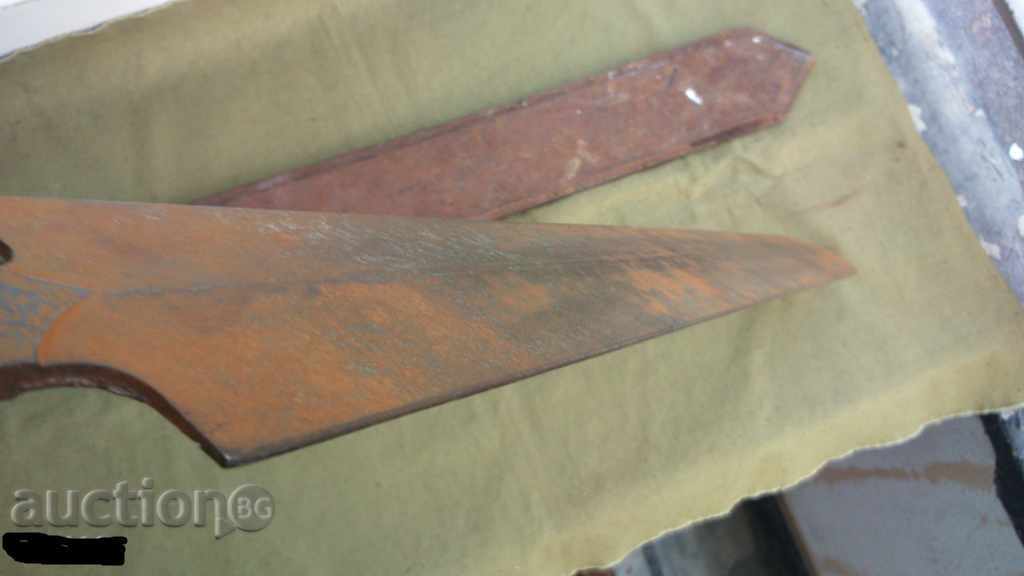 OLD MASSIVE BLADE SABER SWORD knife CLEAVER FROM CANIA - 5