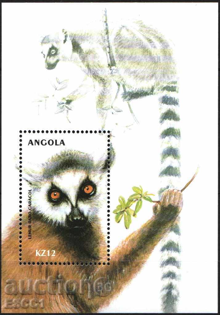 Clean Fauna Block, Lemur 2000 from Angola
