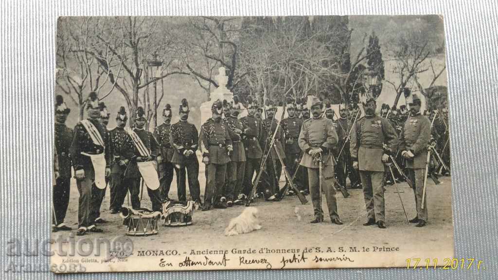 Carte poștală Prințul de Monaco generalilor 1903