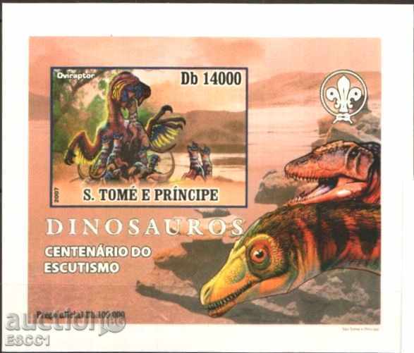 Πρόσκοποι καθαρό δεινόσαυροι μπλοκ 2007 Σάο Τομέ και Πρίνσιπε