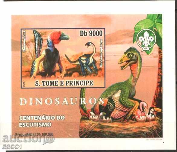 Чист блок Динозаври Скаути  2007  Сао Томе и Принсипи