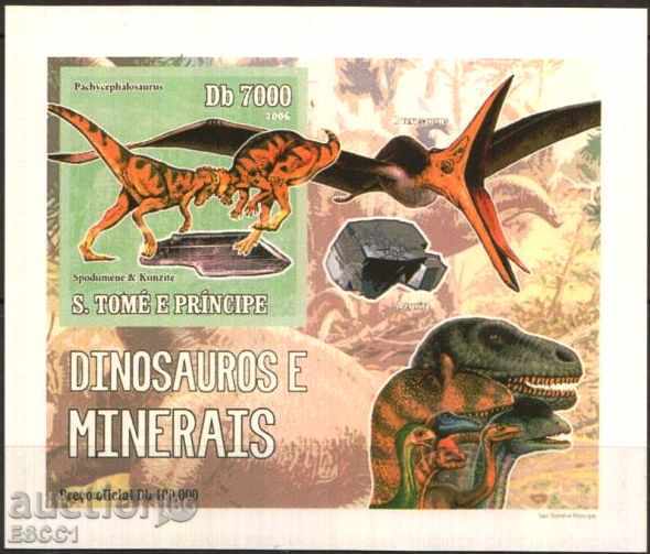 Чист блок Динозаври  и Минерали   2006  Сао Томе и Принсипи