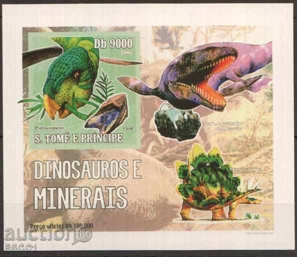 Clean Block Dinosaurs and Minerals 2006 São Tomé and Príncipe