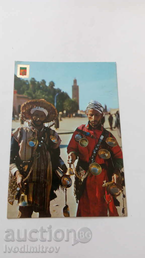 Carte poștală tipice Maroc de apă pe suporturi