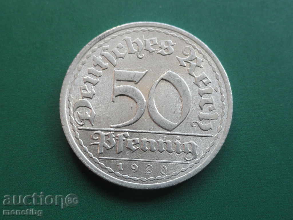 Germany 1920 - 50 pfenning (A) with price 3.20 BGN | € 1.64