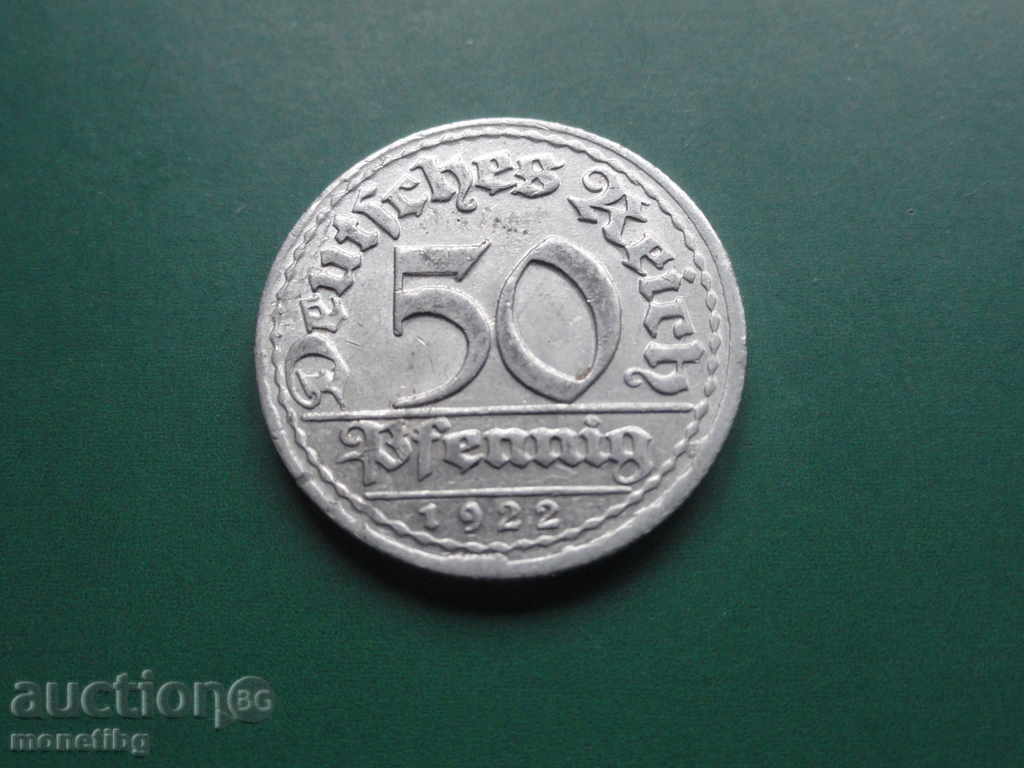 Germany 1922 - 50 pfenning (D) - 6 Germany 1922 - 50 pfenning (D) - 6