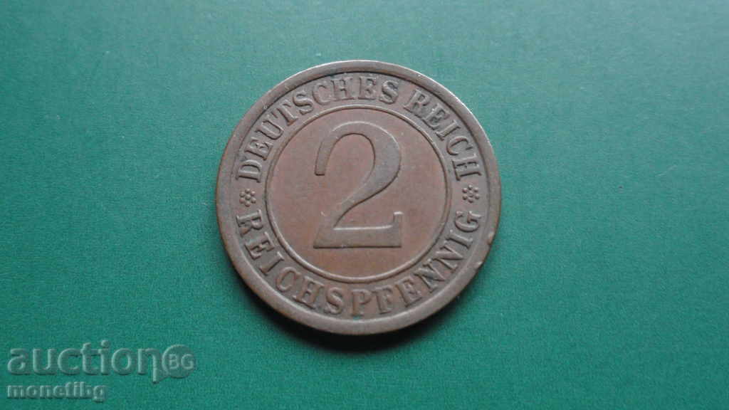 Germany 1924 - 2 pingings (A) with price 2.30 BGN | € 1.18 Germany 1924 - 2 pingings (A) with price 2.30 BGN | € 1.18