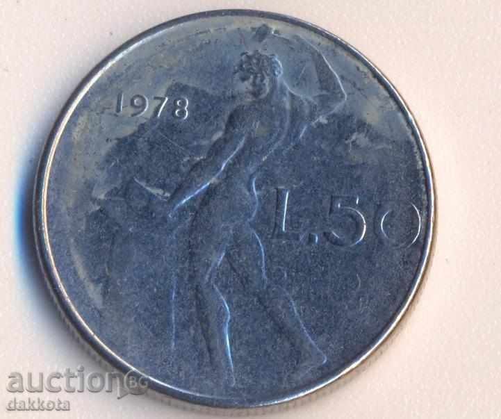 Italy 50 pounds 1978 year