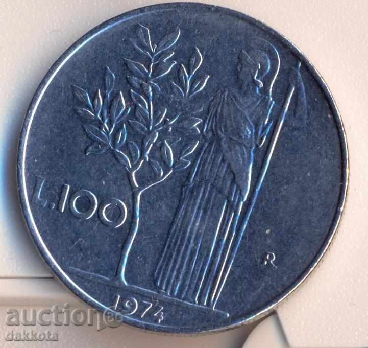 Italia 100 liras 1974