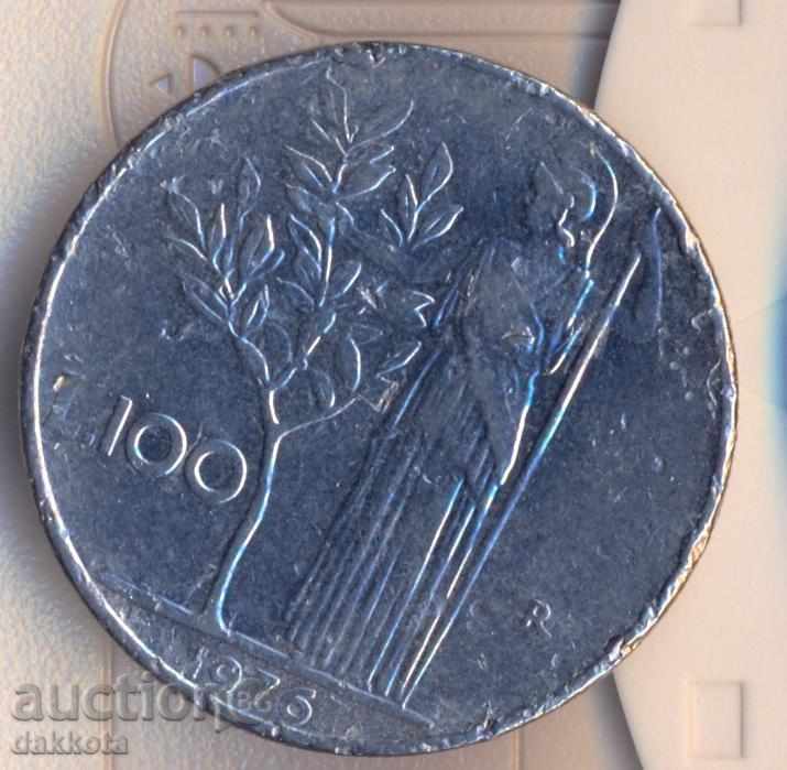 Италия 100 лири 1976 година