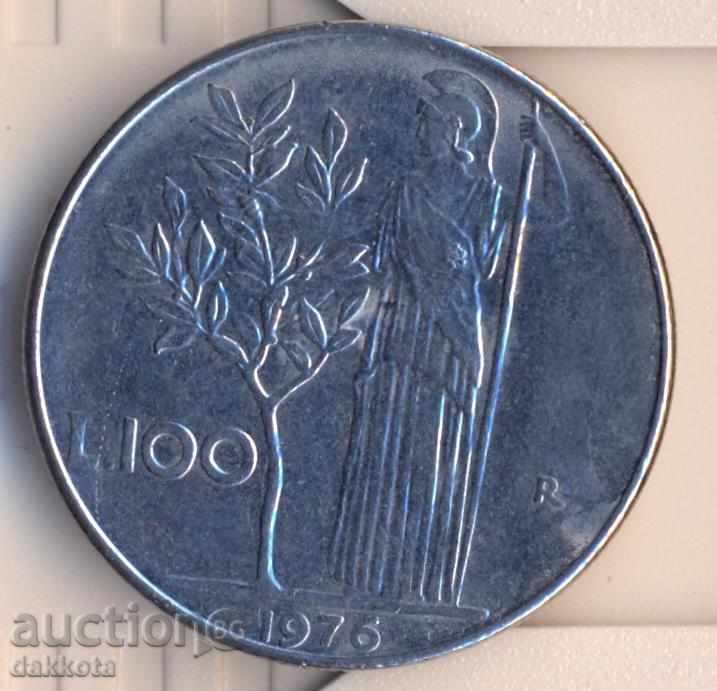 Италия 100 лири 1976 година