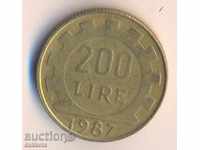 Ιταλία 200 λίρες το 1987