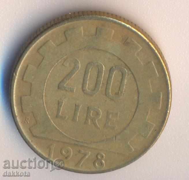 Italy 200 pounds 1978 year