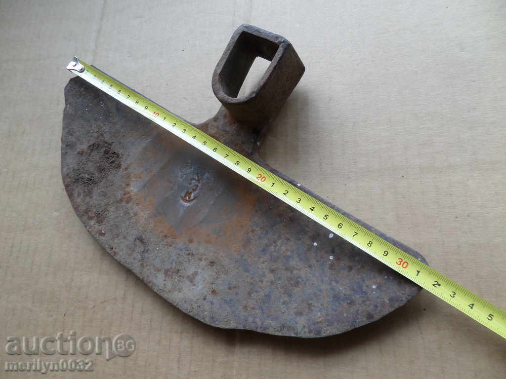 Auction  Old pick wrought iron instrument tool seal sickle and hammer