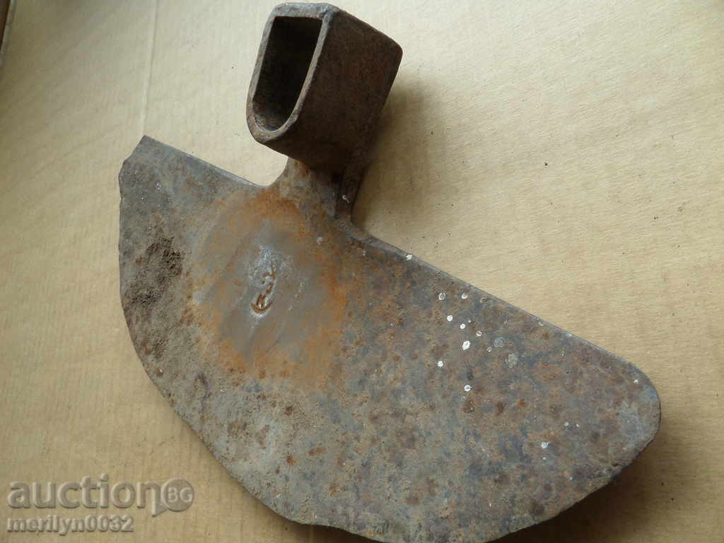 Old pick wrought iron instrument tool seal sickle and hammer - 7