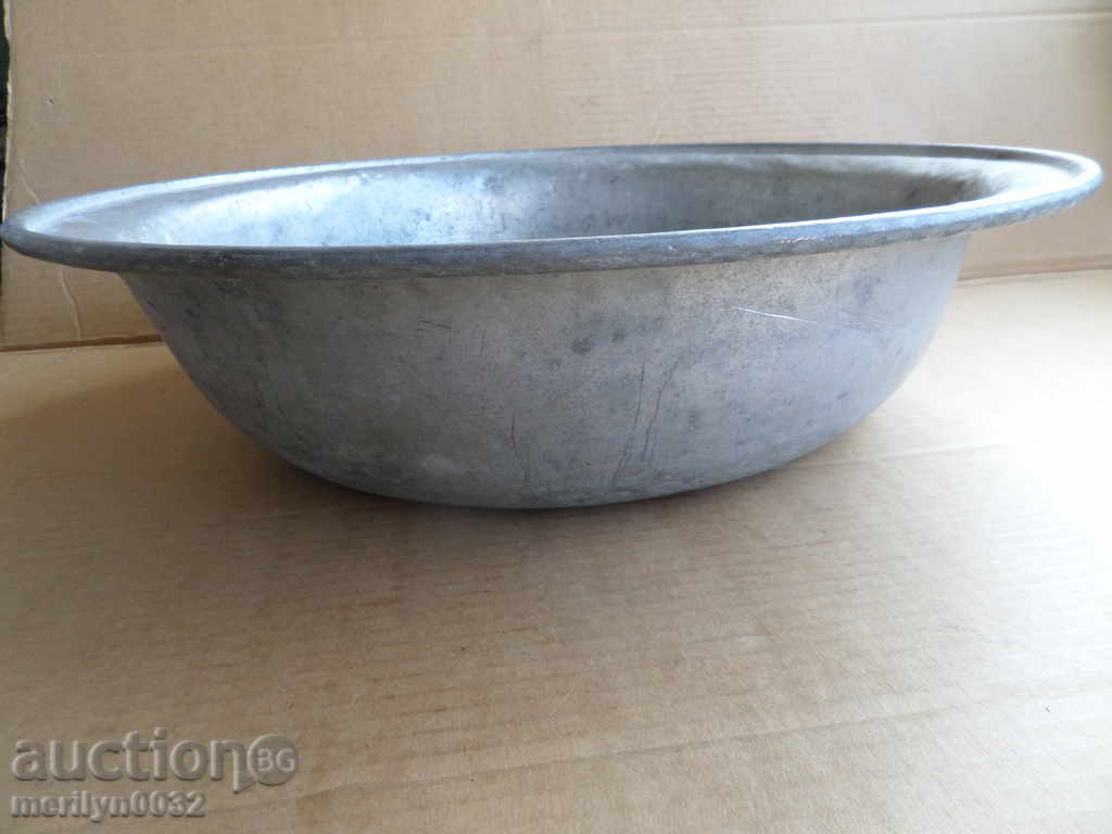 Old Bakery Bowl, Baker, Copper Bowl, Trough - 7
