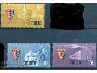 Чисти марки Конгрес на лекарите католици  1964  от Малта