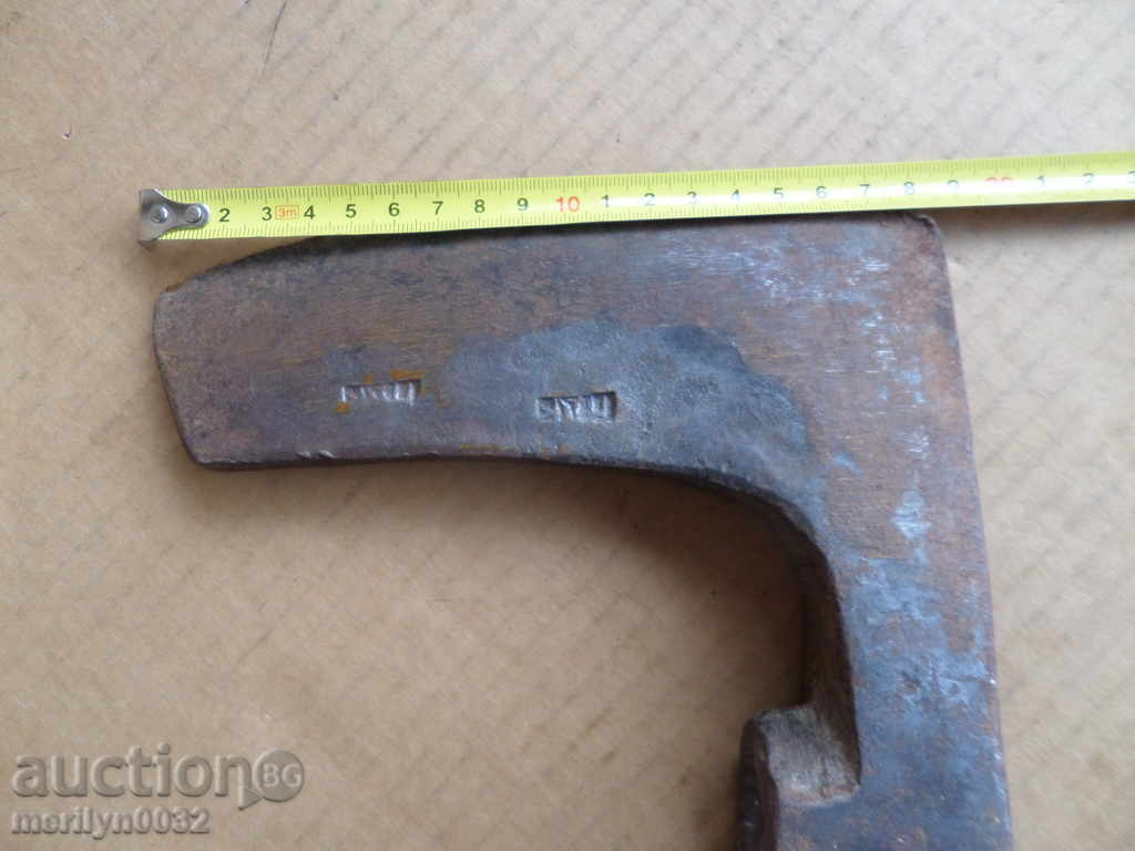 Old forged ax with a marker sato top without gauze - 6