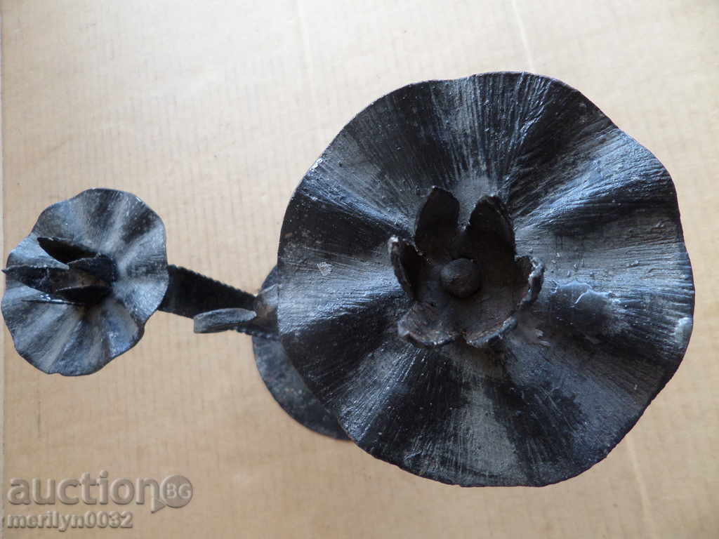Delivery of An old candle made of wrought iron lamp Delivery of An old candle made of wrought iron lamp