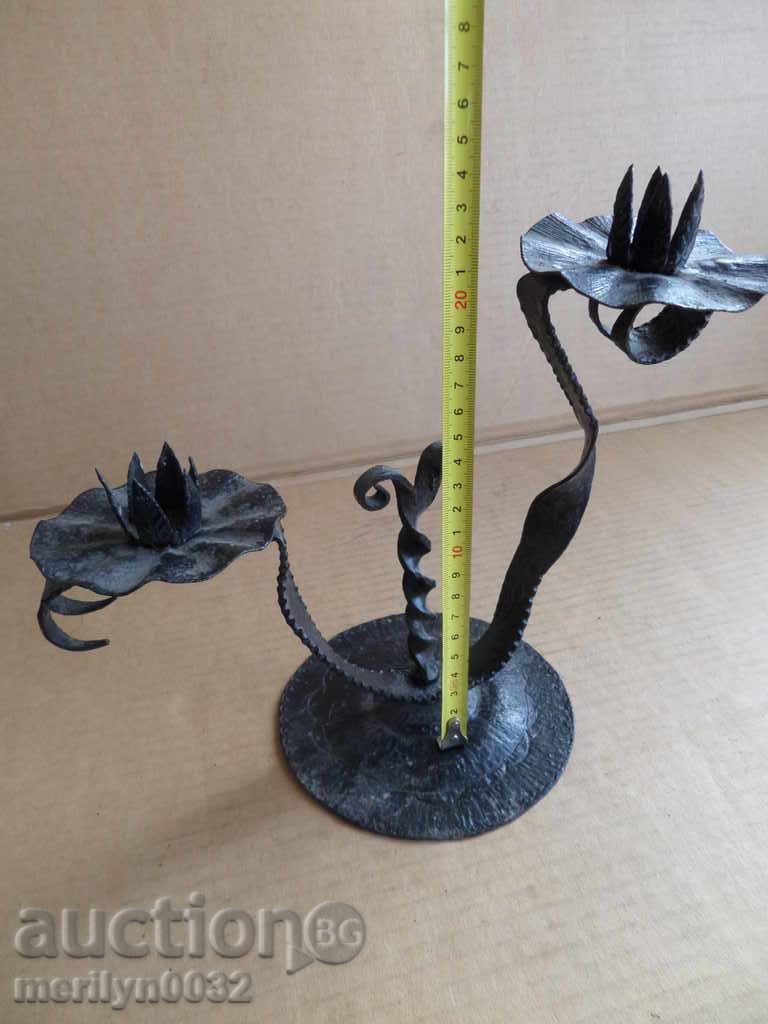 An old candle made of wrought iron lamp - 5 An old candle made of wrought iron lamp - 5