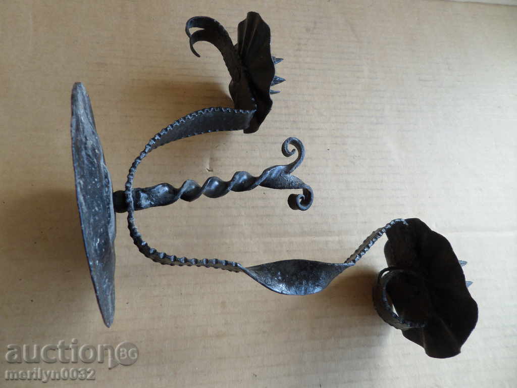 An old candle made of wrought iron lamp - 6 An old candle made of wrought iron lamp - 6