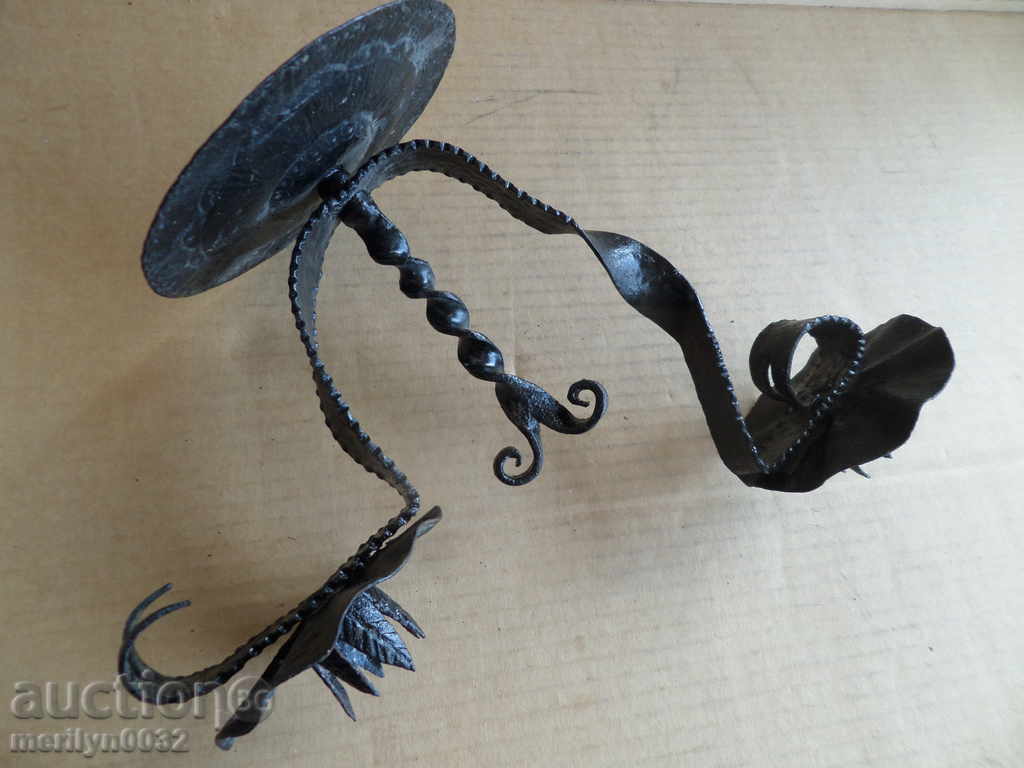 An old candle made of wrought iron lamp - 7 An old candle made of wrought iron lamp - 7
