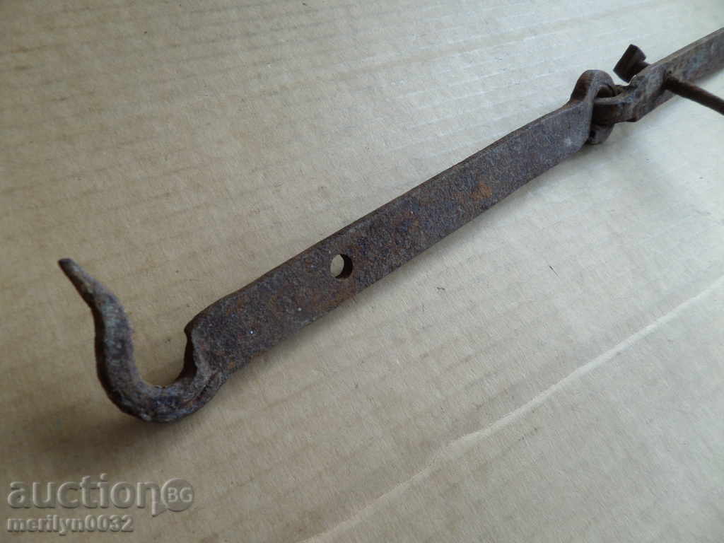Old locking hook lock hook wrought iron latch - 7 Old locking hook lock hook wrought iron latch - 7