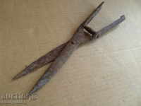 Old garden forged scissors early 20th century