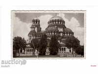 Postcard Sofia, Church Al. Nevsky 1936 PC