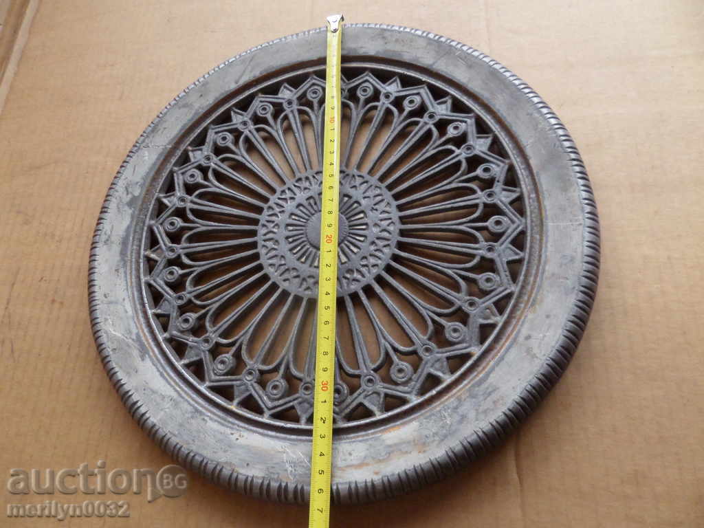 Old wood-made aluminum disk tray for garden table boards - 5 Old wood-made aluminum disk tray for garden table boards - 5