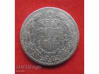 2 lire 1884 Italia argint