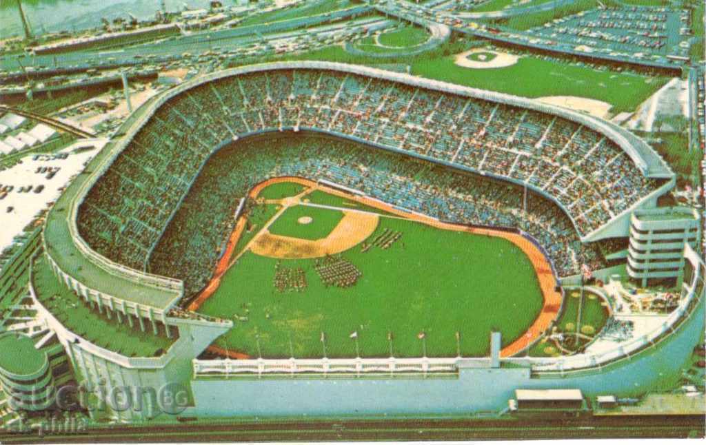 Vechea carte poștală - New York, "Yankee Stadium," de baseball