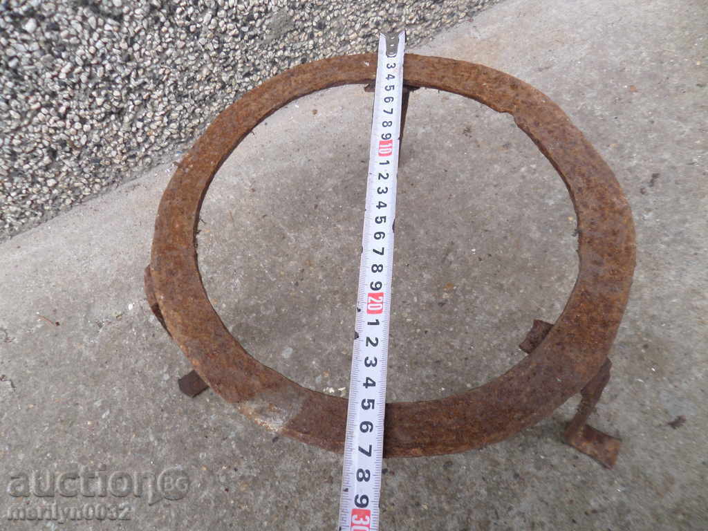 Auction  An old forged sack, fireplace, grill, wrought iron