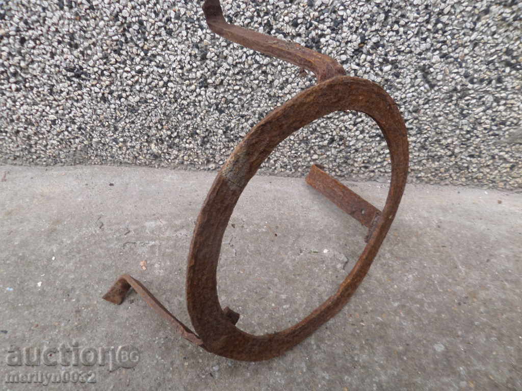 An old forged sack, fireplace, grill, wrought iron - 6