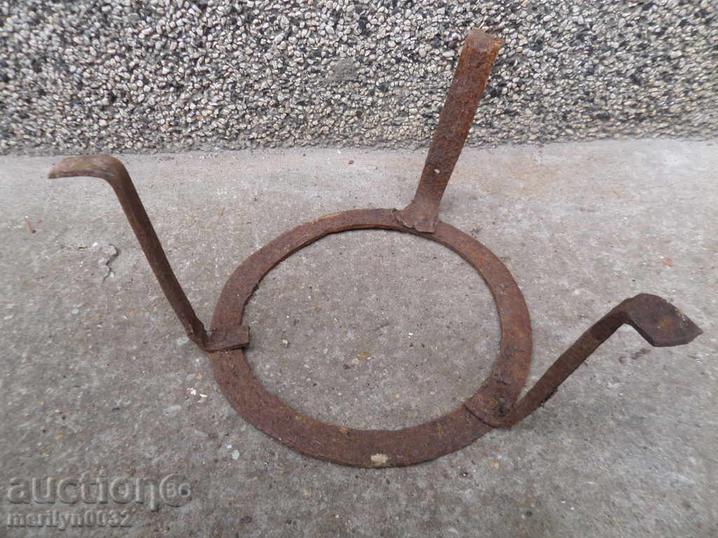 An old forged sack, fireplace, grill, wrought iron - 7