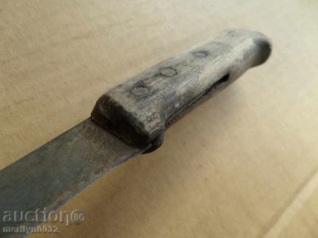 Old butcher knife blade dagger - 6