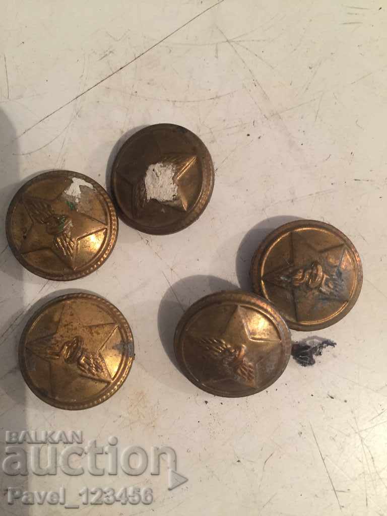 very old military buttons