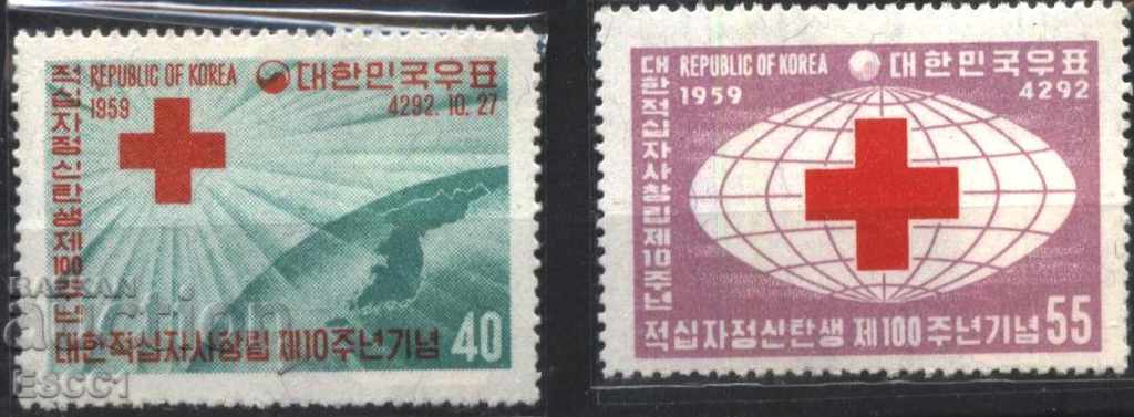 Чисти марки Червен Кръст   1959 от Южна Корея