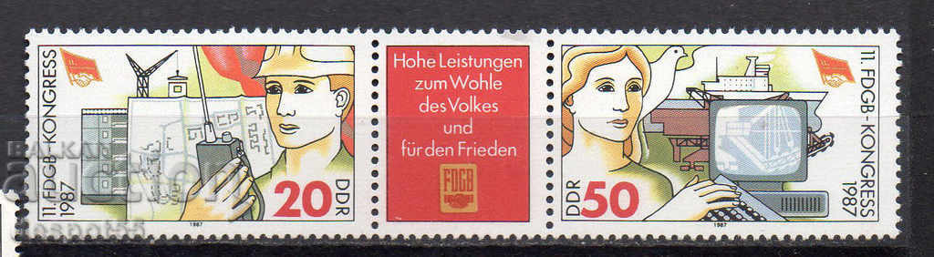 1987. GDR. Trade Union Congress.